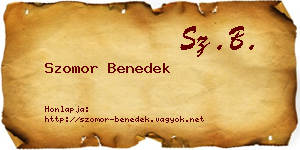 Szomor Benedek névjegykártya