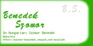 benedek szomor business card